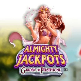 Almighty Jackpots: Garden of Persephone online game logo by Novomatic on shufflekaszino.net