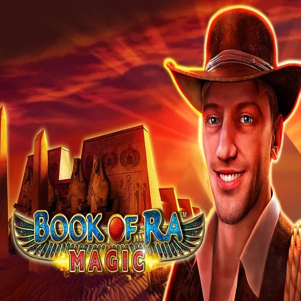Book of Ra Magic online game logo by Greentube on shufflekaszino.net