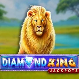 Diamond King Jackpots by SpinPlay Games, showcased at shufflekaszino.net – game logo