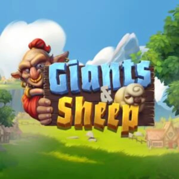 Giants and Sheep online game logo by Relax Gaming on shufflekaszino.net