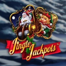 Jackpots logo of Jingle Jackpots from Dragon Gaming at Shuffle Casino