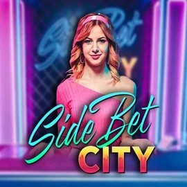 Side Bet City slot logo by Evolution at Shuffle Casino