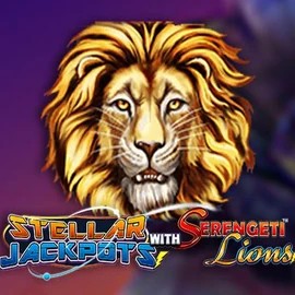 Stellar Jackpots with Serengeti Lions logo – Jackpots by Lightning Box Game at Shuffle Casino